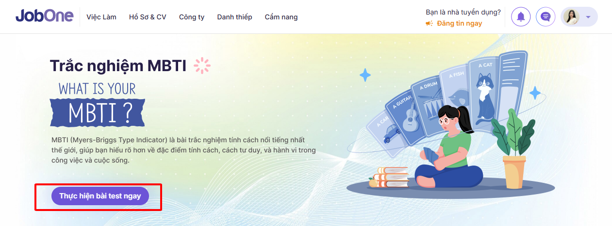 Bắt đầu bài test